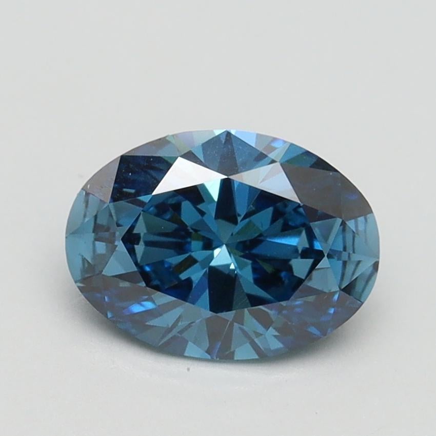 1.20 Ct. Fancy Vivid Blue Oval Lab Grown Diamond