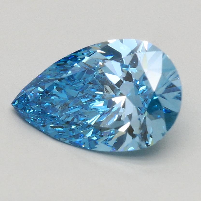 1.02 Ct. Fancy Vivid Blue Pear Lab Grown Diamond