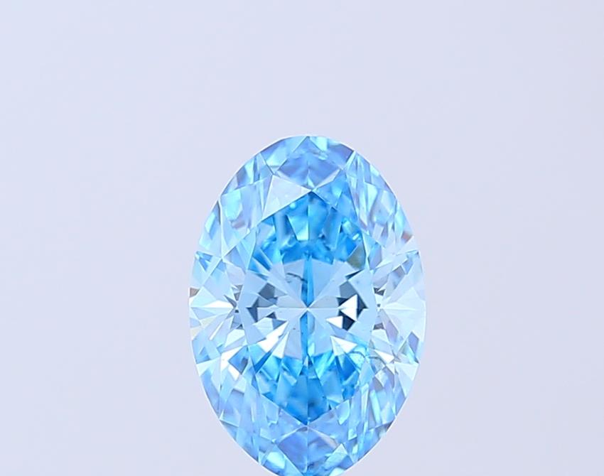 1.53 Ct. Fancy Vivid  Blue Oval Lab Grown Diamond