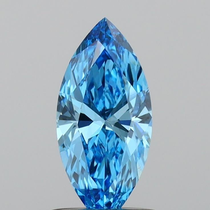 0.71 Ct. Fancy Vivid Blue Marquise Lab Grown Diamond