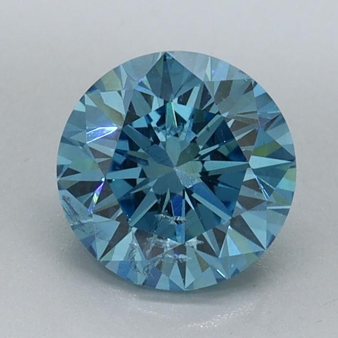 1.10 Ct. Fancy Vivid Malibu Blue Round Lab Grown Diamond