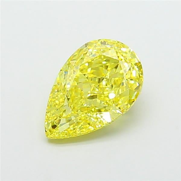 4.50 Ct. Fancy Vivid Yellow Pear Lab Grown Diamond