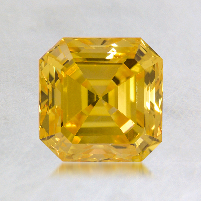 1.50 ct. Lab Grown Fancy Vivid Yellow Asscher Diamond