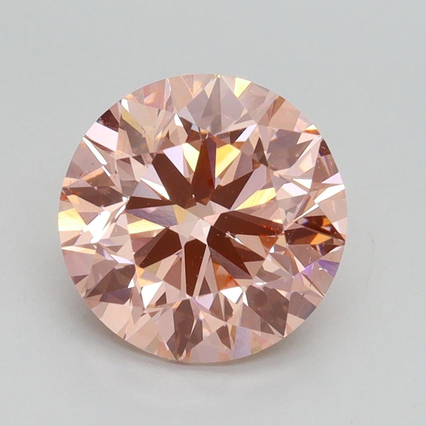2.50 Ct. Fancy Intense Pink Round Lab Grown Diamond