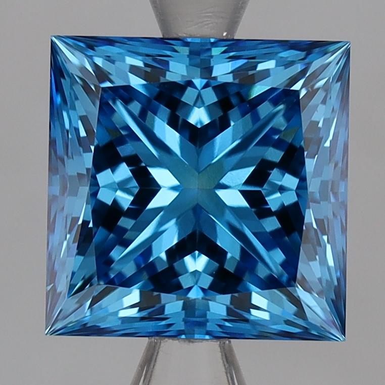 3.06 Ct. Fancy Deep Blue Princess Lab Grown Diamond
