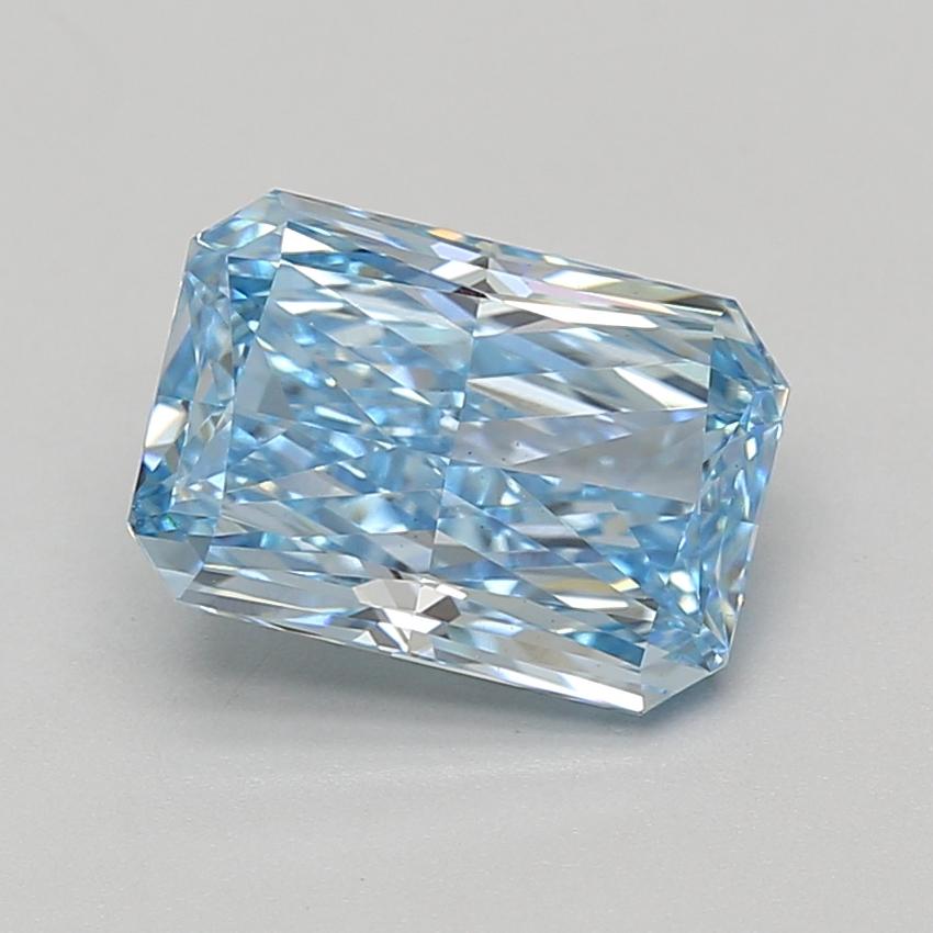 3.06 Ct. Fancy Vivid Blue Radiant Lab Grown Diamond