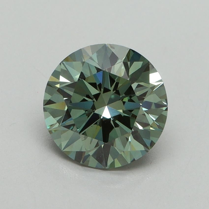 1.79 Ct. Fancy Vivid Pacific Green Round Lab Grown Diamond