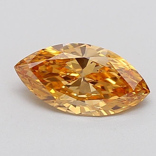 1.00 Ct. Fancy Vivid Brownish Orange Marquise Lab Grown Diamond