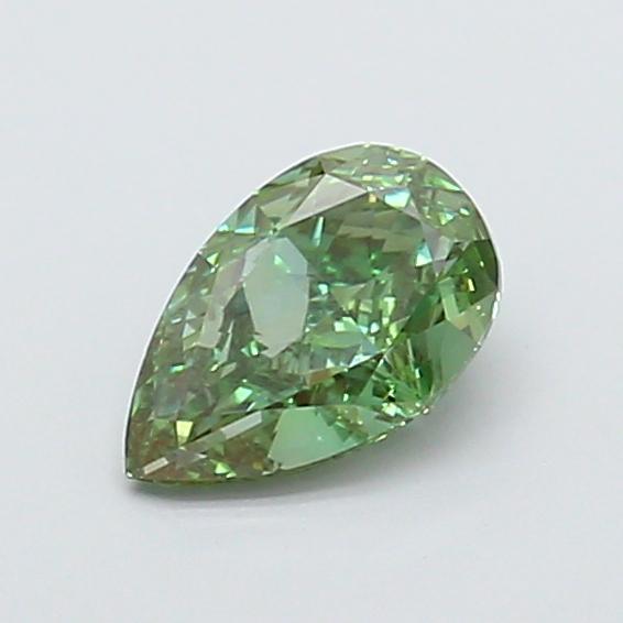 1.01 Ct. Fancy Vivid  Green Pear Lab Grown Diamond