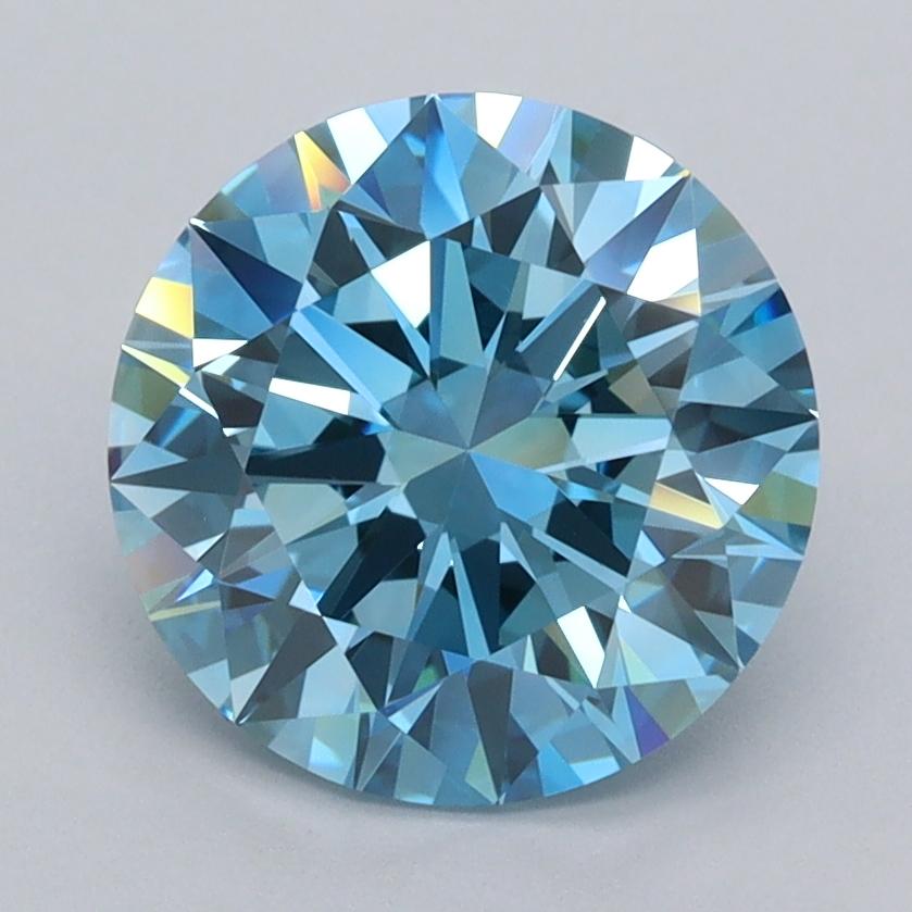 2.48 Ct. Fancy Vivid  Blue Round Lab Grown Diamond