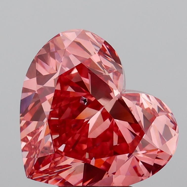 5.40 Ct. Fancy Vivid  Pink Heart Lab Grown Diamond