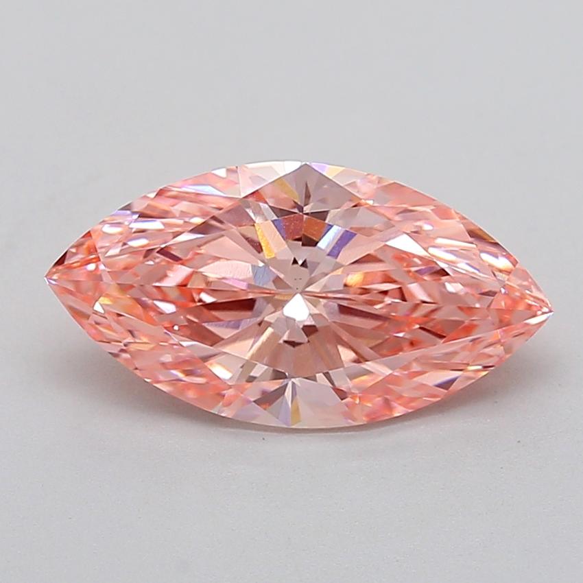 3.10 Ct. Fancy Vivid  Pink Marquise Lab Grown Diamond