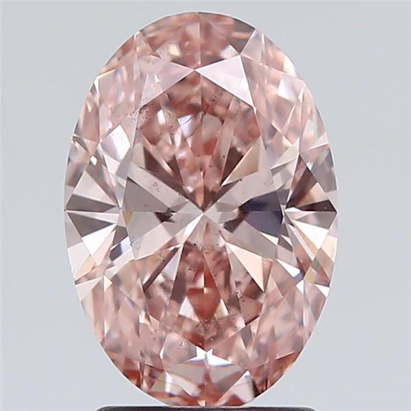 1.82 Ct. Fancy Intense Brownish Pink Oval Lab Grown Diamond