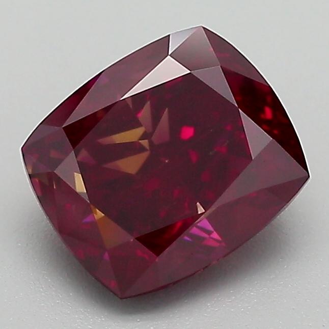 1.64 Ct. Fancy Purplish Red Cushion Lab Grown Diamond