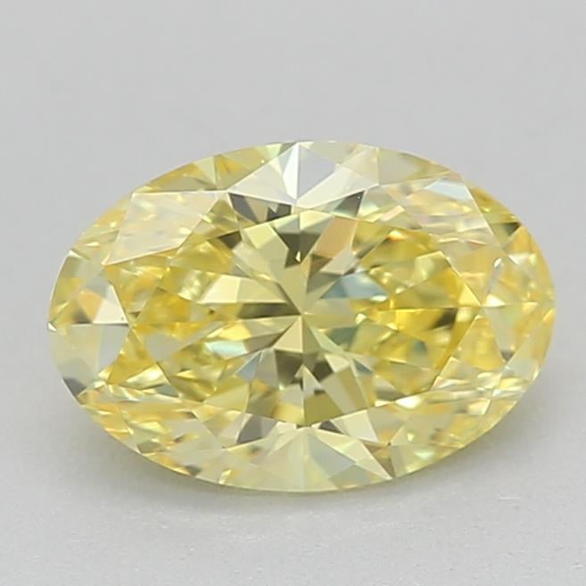 0.56 Ct. Fancy Vivid Yellow Oval Lab Grown Diamond