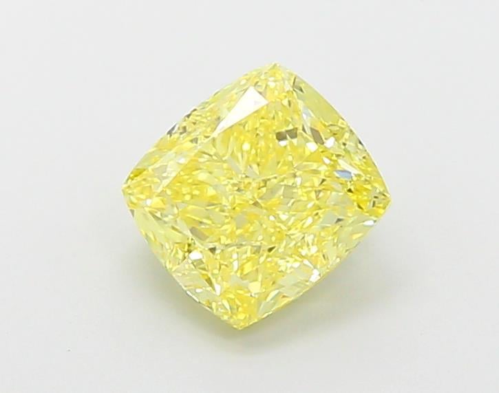 1.35 Ct. Fancy Vivid Yellow Cushion Lab Grown Diamond