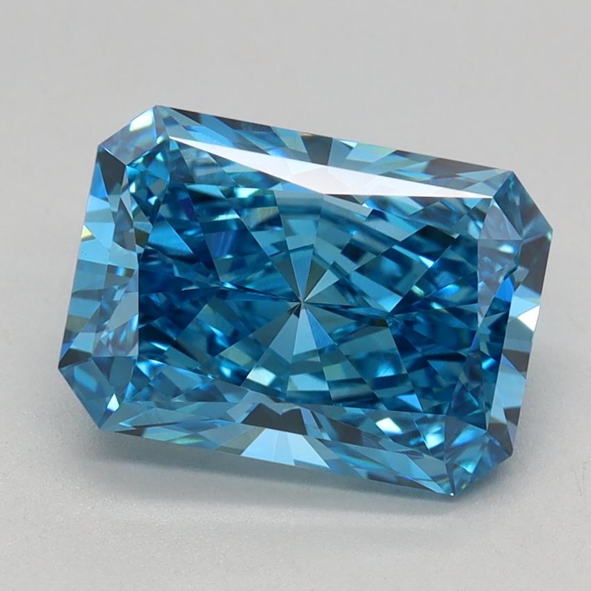 2.13 Ct. Fancy Vivid Blue Radiant Lab Grown Diamond