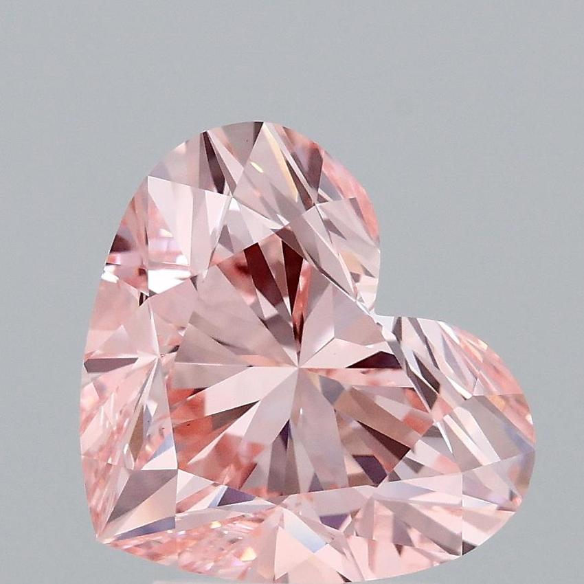 3.18 Ct. Fancy Vivid Pink Heart Lab Grown Diamond