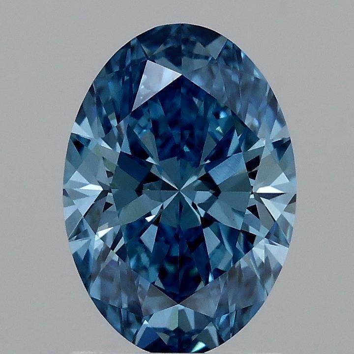 1.53 Ct. Fancy Vivid Blue Oval Lab Grown Diamond