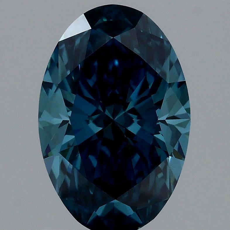 1.44 Ct. Fancy Vivid Blue Oval Lab Grown Diamond