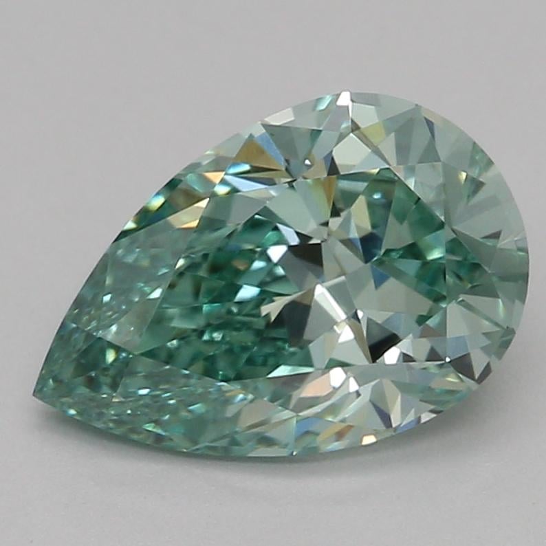 1.08 Ct. Fancy Vivid Green Pear Lab Grown Diamond