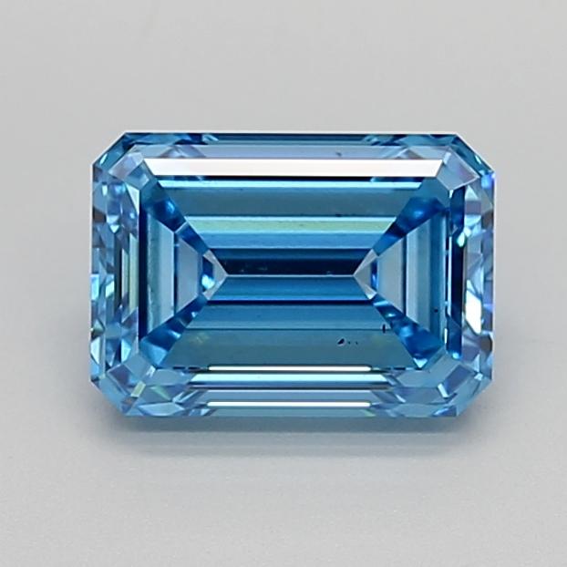 1.92 Ct. Fancy Vivid  Blue Emerald Lab Grown Diamond