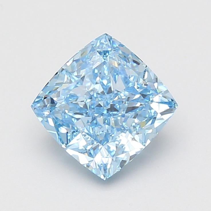 2.09 Ct. Fancy Vivid Blue Cushion Lab Grown Diamond