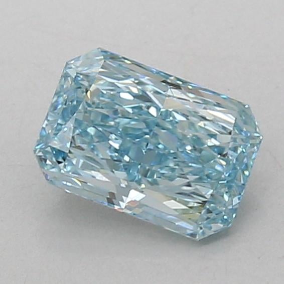 1.09 Ct. Fancy Vivid Greenish Blue Radiant Lab Grown Diamond