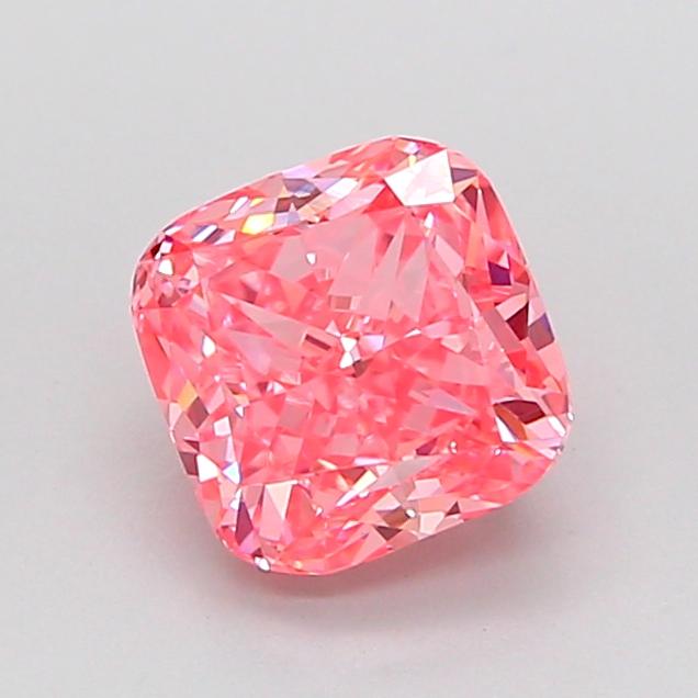 1.52 Ct. Fancy Vivid Pink Cushion Lab Grown Diamond