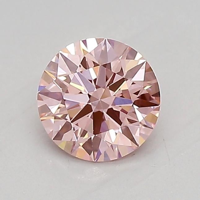 0.65 Ct. Fancy Vivid Pink Round Lab Grown Diamond