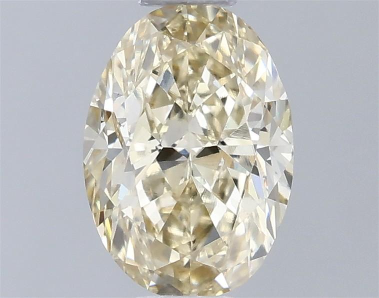 0.70 Ct. Fancy Light Yellow Oval Lab Grown Diamond