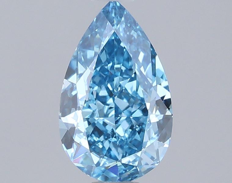 1.04 Ct. Fancy Vivid Blue Pear Lab Grown Diamond
