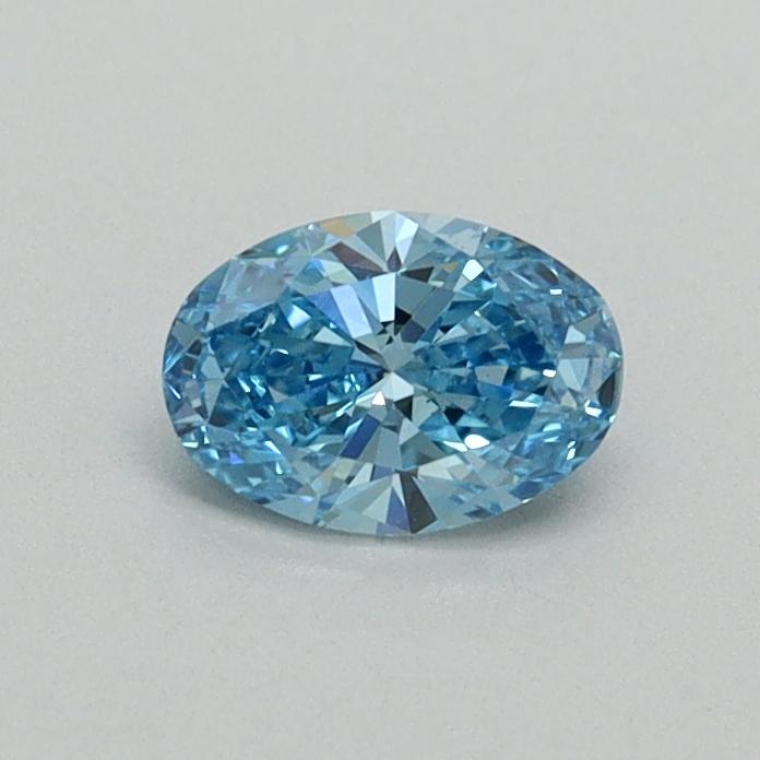 0.35 Ct. Fancy Vivid Malibu Blue Oval Lab Grown Diamond
