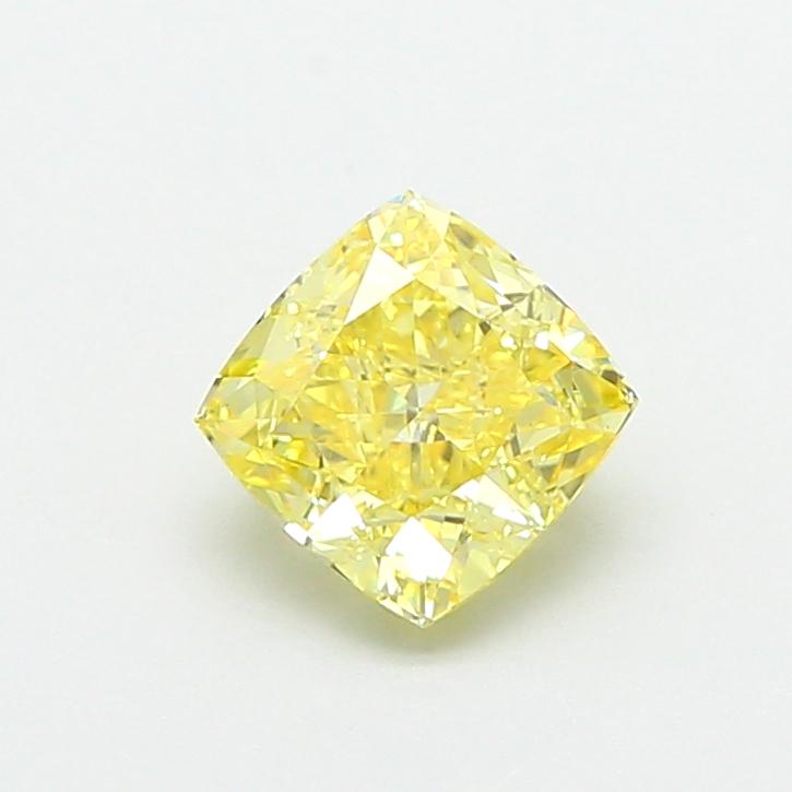 1.05 Ct. Fancy Intense  Yellow Cushion Lab Grown Diamond
