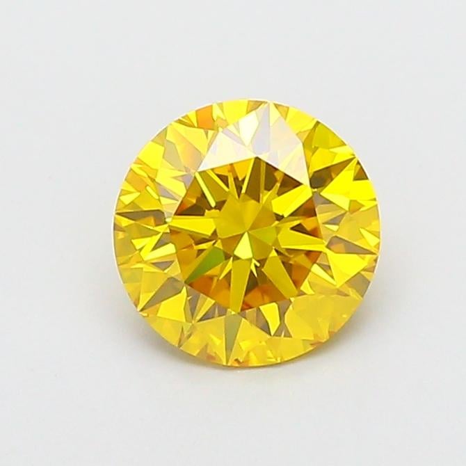 1.93 Ct. Fancy Vivid  Yellow Round Lab Grown Diamond