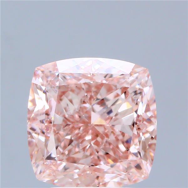 4.10 Ct. Fancy Intense Pink Cushion Lab Grown Diamond