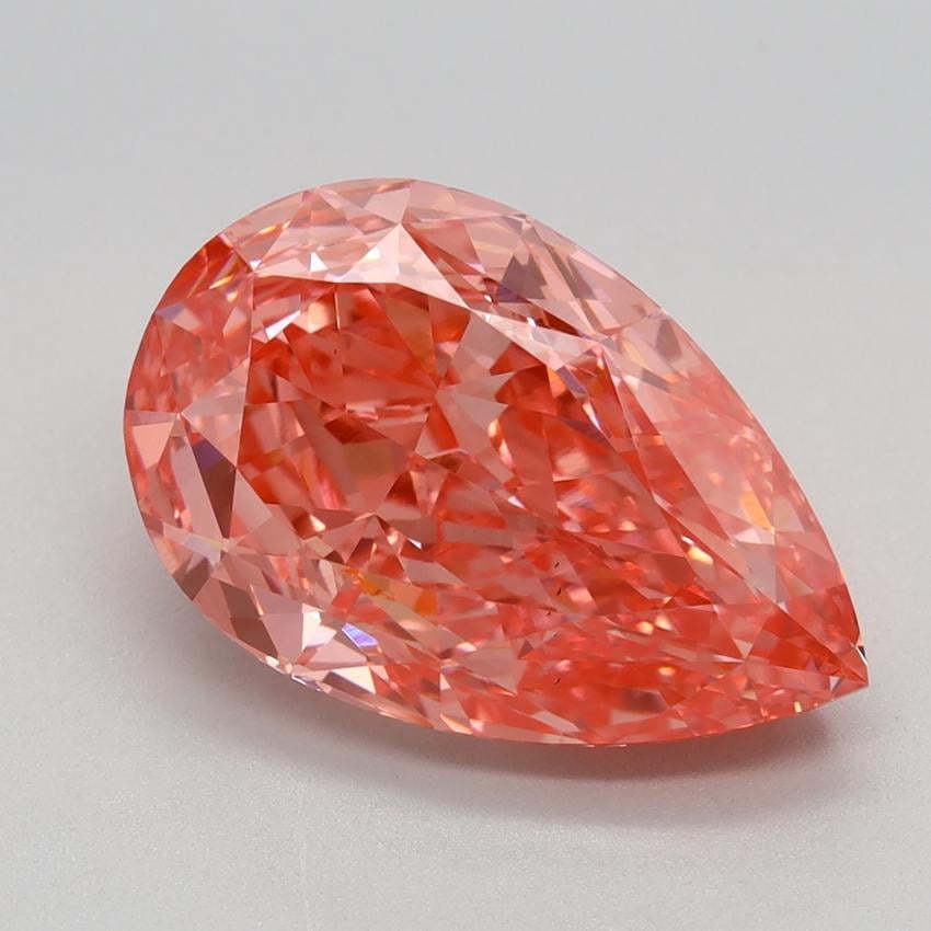 4.19 Ct. Fancy Vivid Pink Pear Lab Grown Diamond
