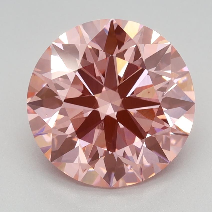 2.40 Ct. Fancy Vivid Pink Round Lab Grown Diamond