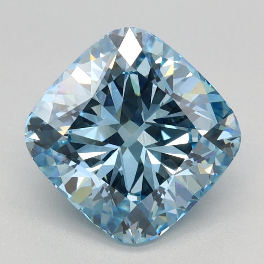 2.41 Ct. Fancy Intense Blue Cushion Lab Grown Diamond