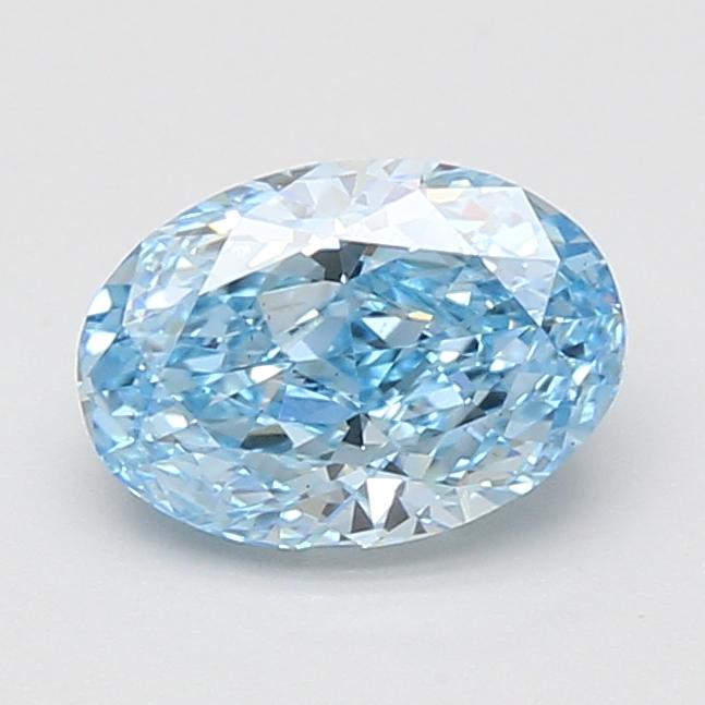 1.58 Ct. Fancy Vivid Blue Oval Lab Grown Diamond