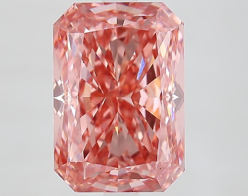 4.94 Ct. Fancy Vivid Pink Radiant Lab Grown Diamond