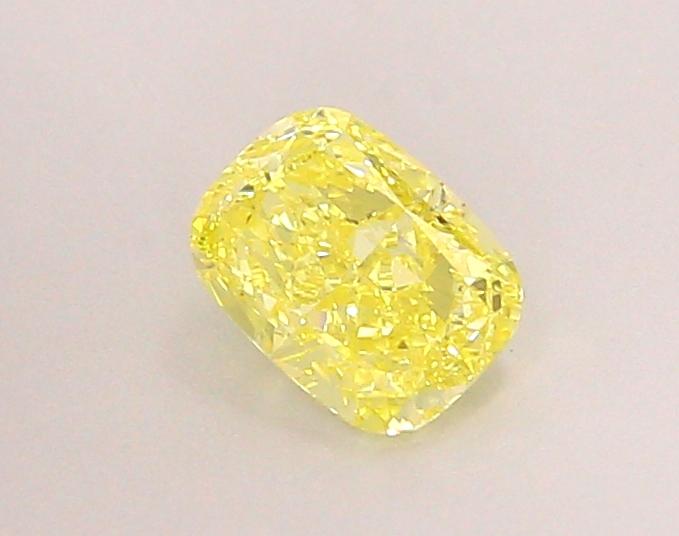0.70 Ct. Fancy Intense  Yellow Cushion Lab Grown Diamond