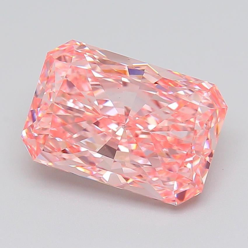 5.66 Ct. Fancy Vivid Pink Radiant Lab Grown Diamond