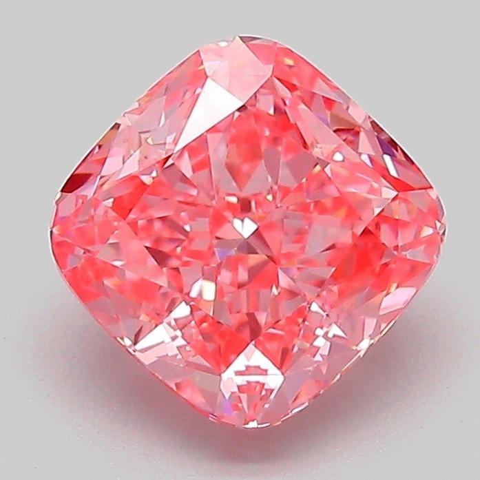 2.07 Ct. Fancy Vivid Pink Cushion Lab Grown Diamond