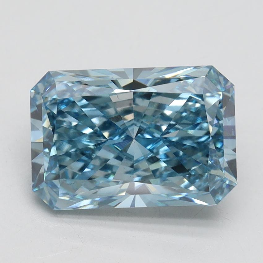 3.06 Ct. Fancy Vivid Blue Radiant Lab Grown Diamond