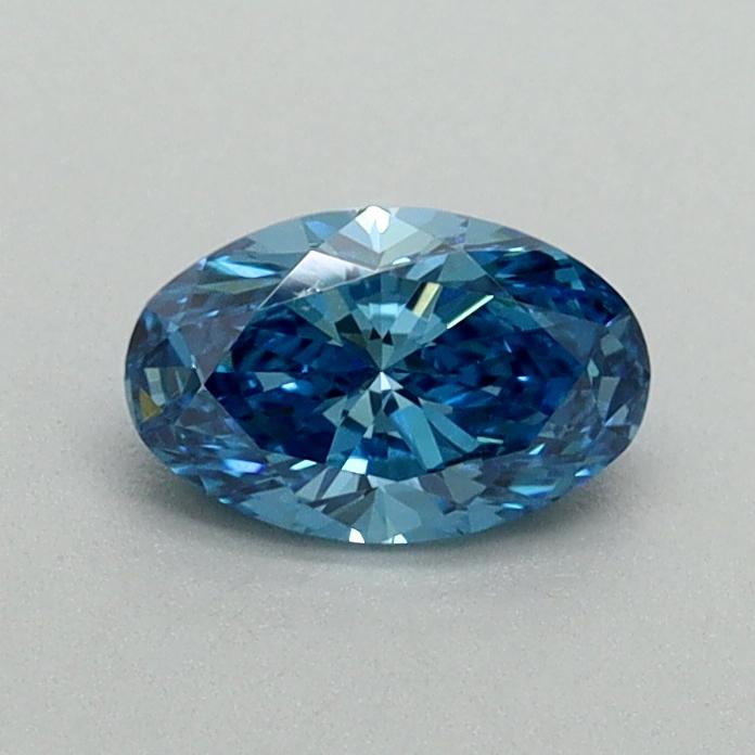0.51 Ct. Fancy Vivid Blue Oval Lab Grown Diamond