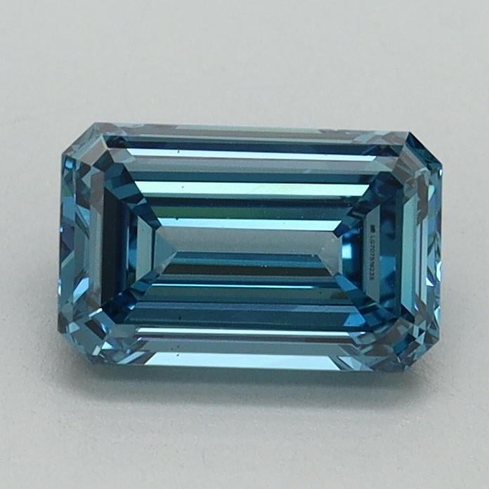 1.00 Ct. Fancy Vivid Blue Emerald Lab Grown Diamond