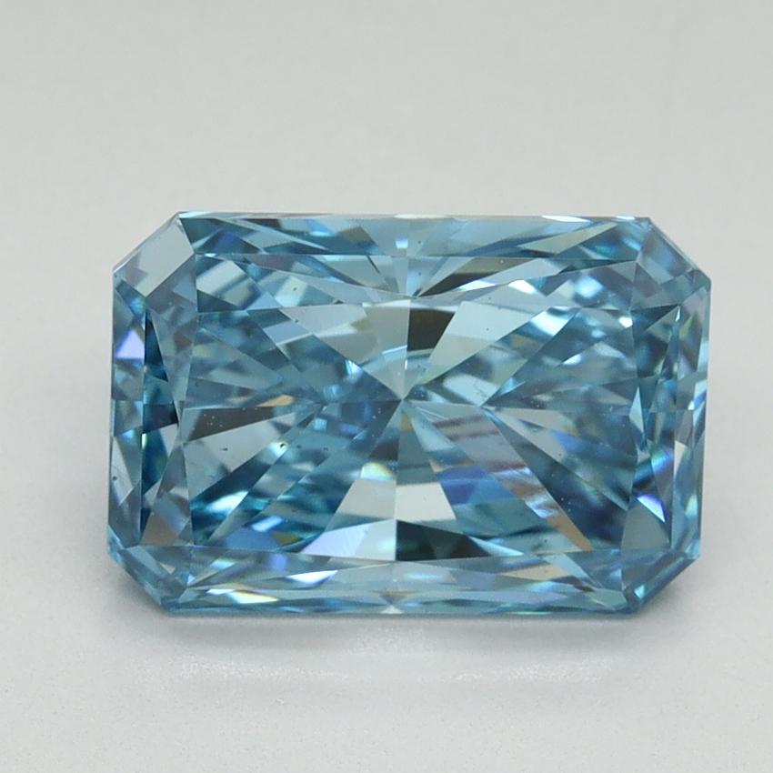 3.15 Ct. Fancy Vivid Blue Radiant Lab Grown Diamond