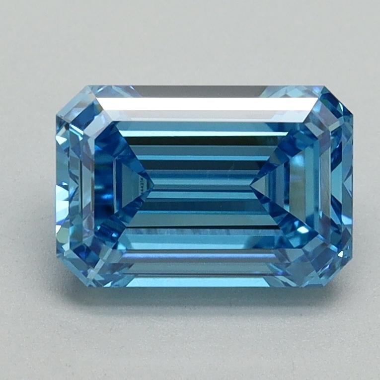 1.64 Ct. Fancuy Vivid Blue Emerald Lab Grown Diamond
