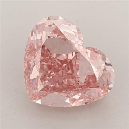 3.03 Ct. Fancy Vivid Pink Heart Lab Grown Diamond